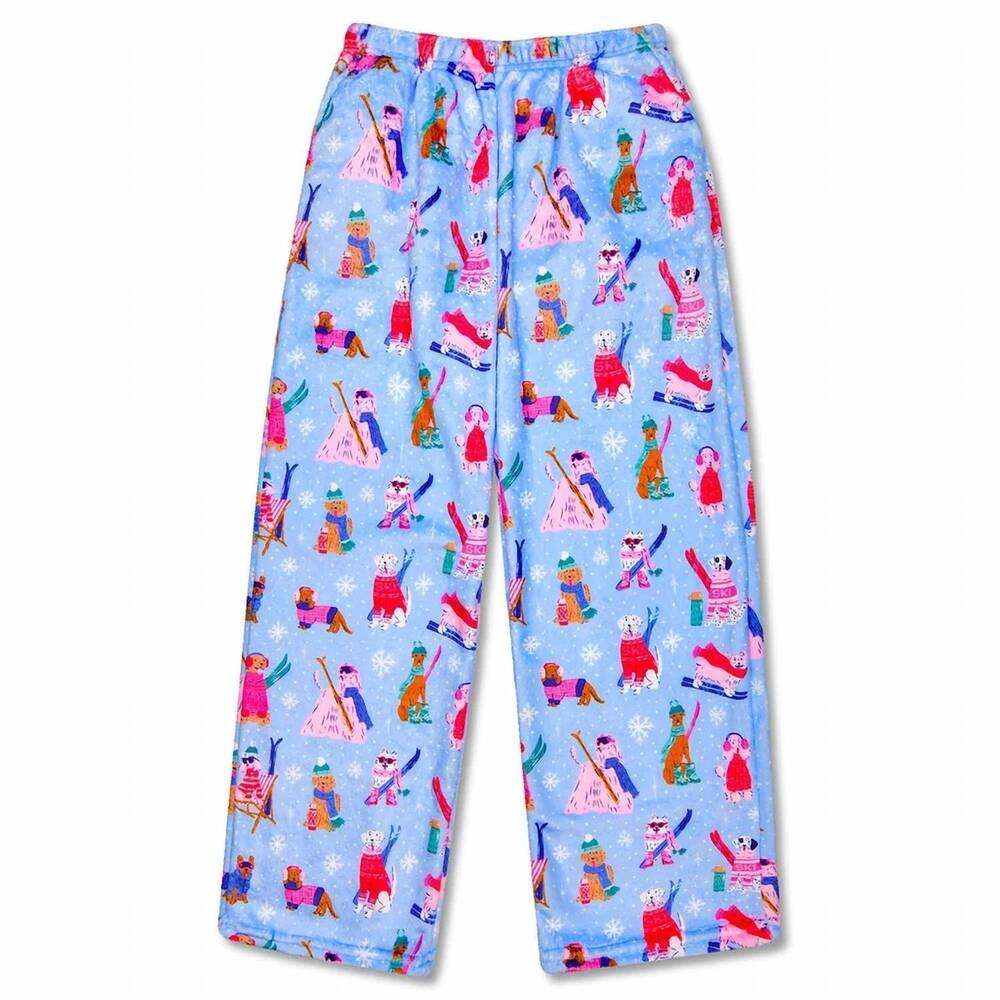 NEW ISCREAM kids' ski dogs plush pant in blue